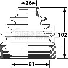 Borg & Beck BCB6267 - Пыльник, приводной вал autosila-amz.com