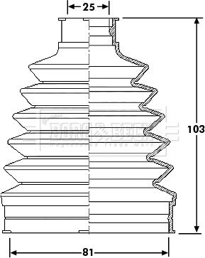 Borg & Beck BCB6210 - Пыльник, приводной вал autosila-amz.com