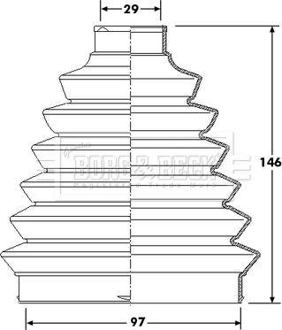 Borg & Beck BCB6213 - Пыльник, приводной вал autosila-amz.com