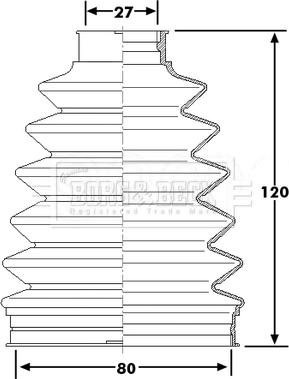 Borg & Beck BCB6230 - Пыльник, приводной вал autosila-amz.com