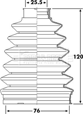 Borg & Beck BCB6233 - Пыльник, приводной вал autosila-amz.com