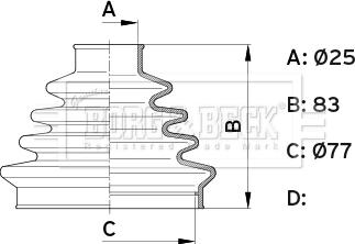 Borg & Beck BCB1006 - Пыльник, приводной вал autosila-amz.com