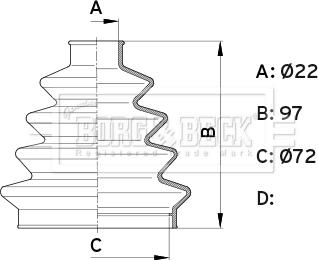 Borg & Beck BCB1007 - Пыльник, приводной вал autosila-amz.com