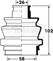 Borg & Beck BCB2911 - Пыльник, приводной вал autosila-amz.com