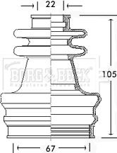 Borg & Beck BCB2417 - Пыльник, приводной вал autosila-amz.com