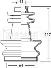 Borg & Beck BCB2597 - Пыльник, приводной вал autosila-amz.com