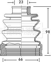 Borg & Beck BCB2617 - Пыльник, приводной вал autosila-amz.com