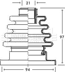 Borg & Beck BCB2674 - Пыльник, приводной вал autosila-amz.com