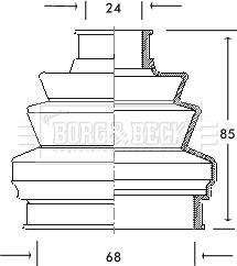 Borg & Beck BCB2042 - Пыльник, приводной вал autosila-amz.com