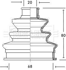 Borg & Beck BCB2032 - Пыльник, приводной вал autosila-amz.com