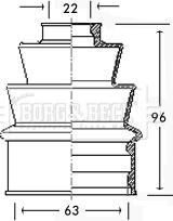 Borg & Beck BCB2197 - Пыльник, приводной вал autosila-amz.com