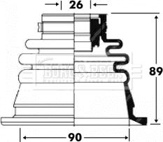 Borg & Beck BCB2848 - Пыльник, приводной вал autosila-amz.com