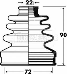 Borg & Beck BCB2842 - Пыльник, приводной вал autosila-amz.com