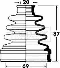 Borg & Beck BCB2858 - Пыльник, приводной вал autosila-amz.com