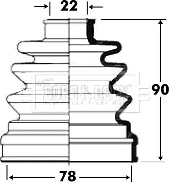 Borg & Beck BCB2809 - Пыльник, приводной вал autosila-amz.com