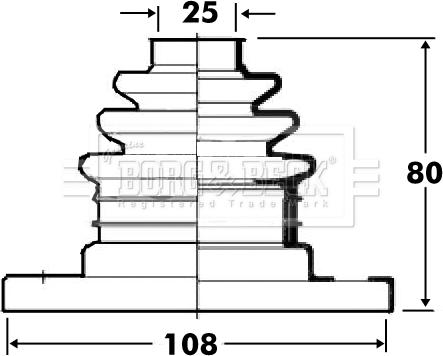 Borg & Beck BCB2810 - Пыльник, приводной вал autosila-amz.com