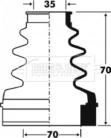 Borg & Beck BCB2880 - Пыльник, приводной вал autosila-amz.com