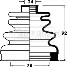 Borg & Beck BCB2829 - Пыльник, приводной вал autosila-amz.com