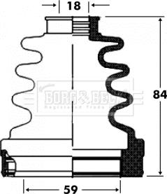 Borg & Beck BCB2820 - Пыльник, приводной вал autosila-amz.com