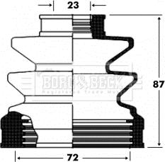 Borg & Beck BCB2827 - Пыльник, приводной вал autosila-amz.com