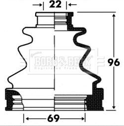 Borg & Beck BCB2872 - Пыльник, приводной вал autosila-amz.com