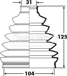 Borg & Beck BCB2395 - Пыльник, приводной вал autosila-amz.com