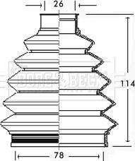 Borg & Beck BCB2347R - Пыльник, приводной вал autosila-amz.com