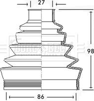 Borg & Beck BCB2304 - Пыльник, приводной вал autosila-amz.com