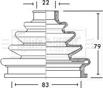 Borg & Beck BCB2301 - Пыльник, приводной вал autosila-amz.com