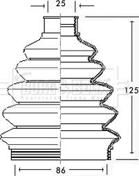 Borg & Beck BCB2302R - Пыльник, приводной вал autosila-amz.com