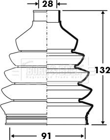 Borg & Beck BCB2386 - Пыльник, приводной вал autosila-amz.com