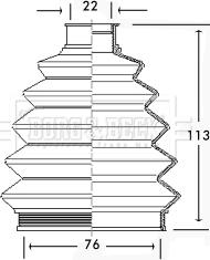 Borg & Beck BCB2335 - Пыльник, приводной вал autosila-amz.com