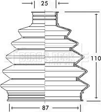 Borg & Beck BCB2336 - Пыльник, приводной вал autosila-amz.com