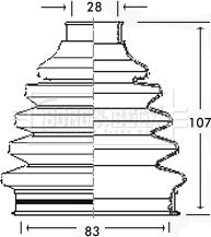 Borg & Beck BCB2330 - Пыльник, приводной вал autosila-amz.com