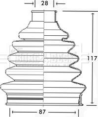 Borg & Beck BCB2331 - Пыльник, приводной вал autosila-amz.com