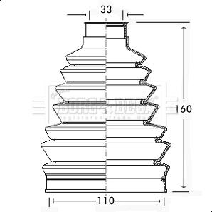 Borg & Beck BCB2324 - Пыльник, приводной вал autosila-amz.com