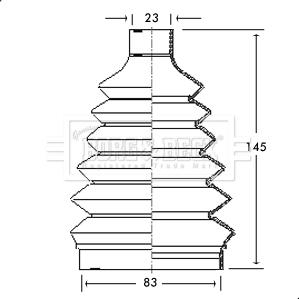 Borg & Beck BCB2325 - Пыльник, приводной вал autosila-amz.com