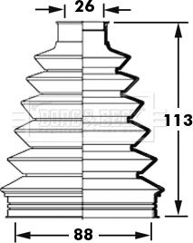 Borg & Beck BCB2376 - Пыльник, приводной вал autosila-amz.com