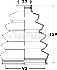 Borg & Beck BCB2371 - Пыльник, приводной вал autosila-amz.com