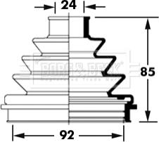 Borg & Beck BCB2373 - Пыльник, приводной вал autosila-amz.com