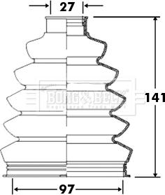 Borg & Beck BCB2372 - Пыльник, приводной вал autosila-amz.com