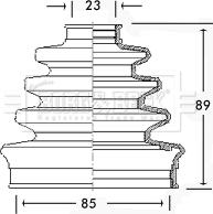 Borg & Beck BCB2286 - Пыльник, приводной вал autosila-amz.com