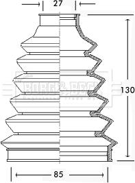 Borg & Beck BCB2227 - Пыльник, приводной вал autosila-amz.com