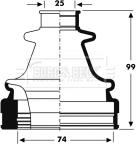 Borg & Beck BCB2798 - Пыльник, приводной вал autosila-amz.com