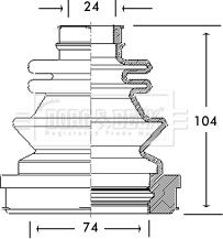 Borg & Beck BCB2765 - Пыльник, приводной вал autosila-amz.com