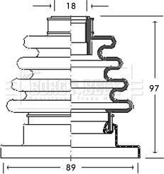 Borg & Beck BCB2720 - Пыльник, приводной вал autosila-amz.com