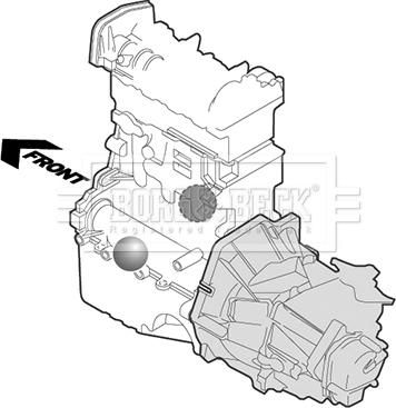 Borg & Beck BEM4063 - Подушка, опора, подвеска двигателя autosila-amz.com