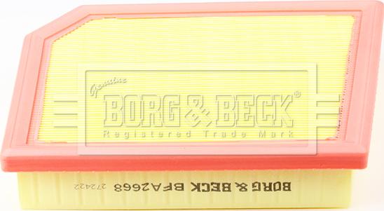 Borg & Beck BFA2668 - Воздушный фильтр, двигатель autosila-amz.com