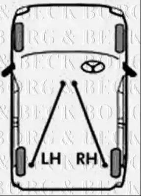 Borg & Beck BKB2887 - Тросик, cтояночный тормоз autosila-amz.com