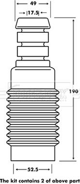 Borg & Beck BPK7069 - Отбойник, демпфер амортизатора autosila-amz.com